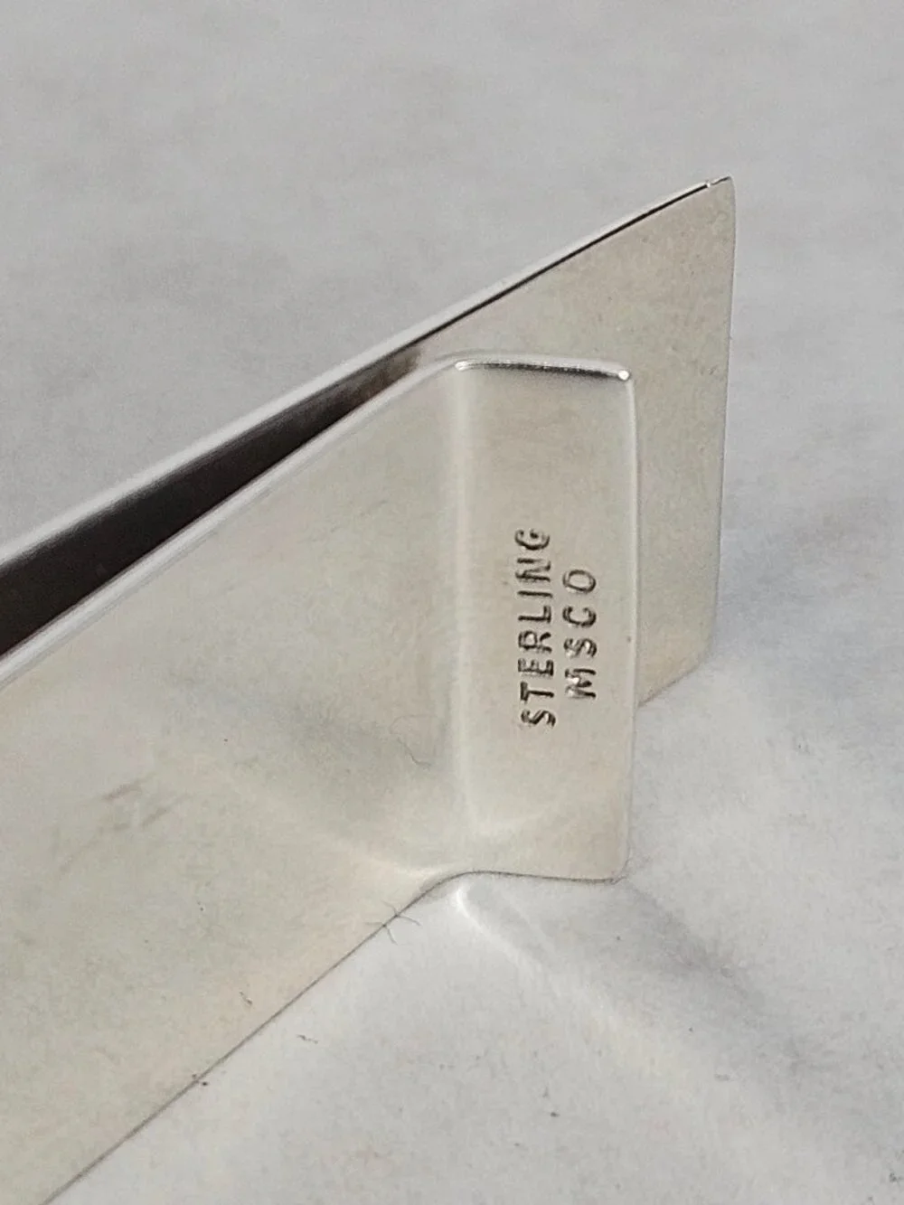 925 Sterling Silver MSCO MS Co Striped Money Clip Not Engraved